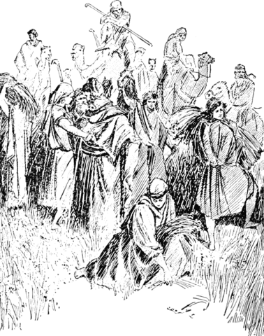 Ruth Gleaning In The Field Of Boaz Coloring Page